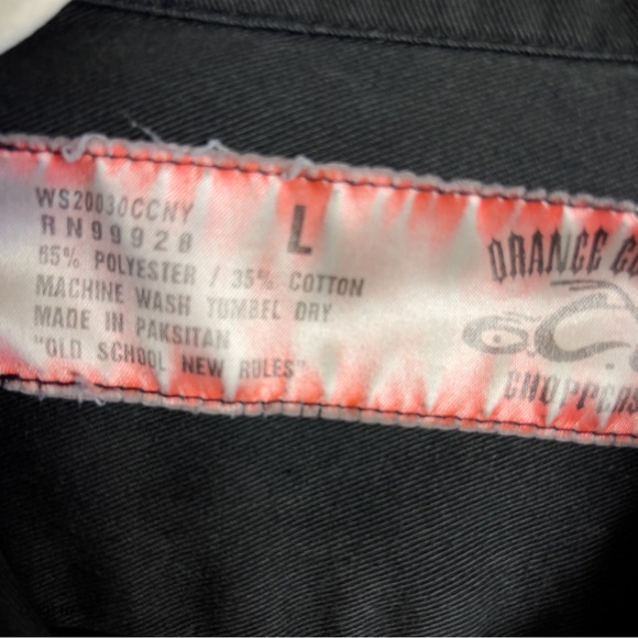 ‼️CLEARANCE‼️Mens Vintage Orange County Chopper Short Sleeve Button Up Shirt - Picture 8 of 11